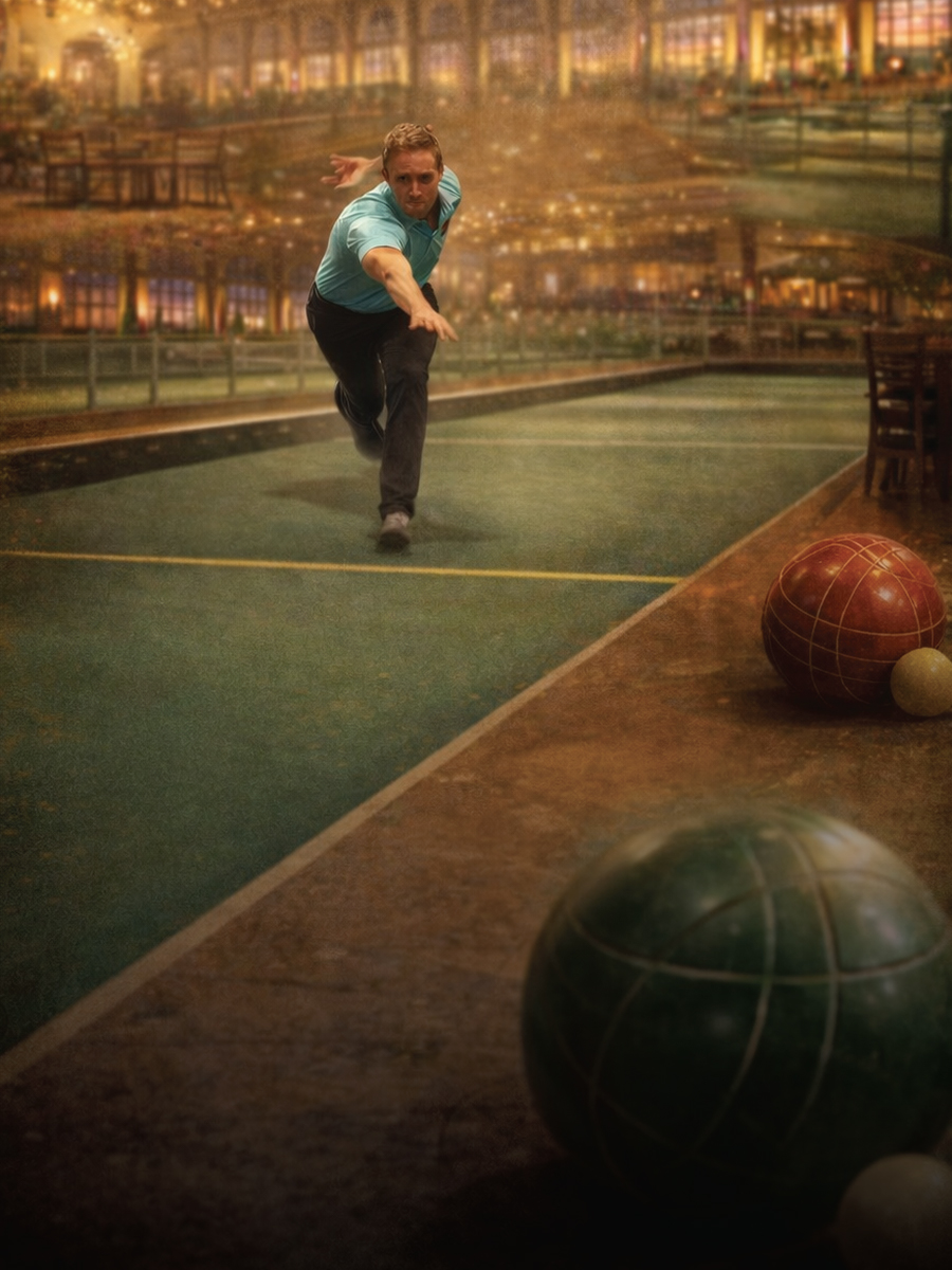 Indoor bocce courts at Palazzo di Bocce
